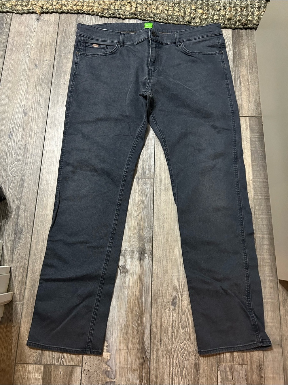 Hugo Boss grey/Black Straight stretch Jeans
